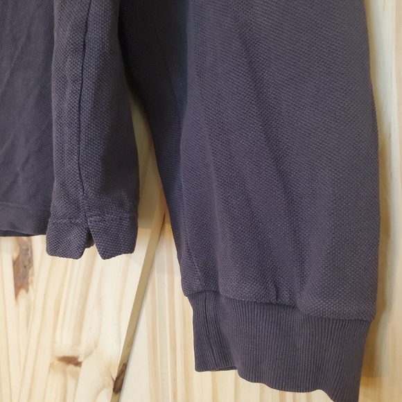 Vintage Armani Collezioni Size M Dark Brown Long Sleeve Polo Shirt - Picture 6 of 7
